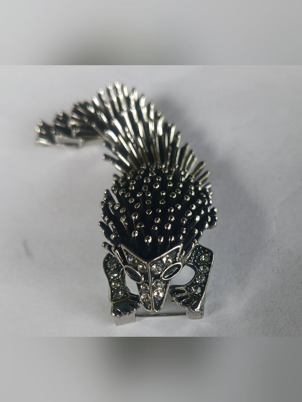 Silver Articulated Pangolin Brooch